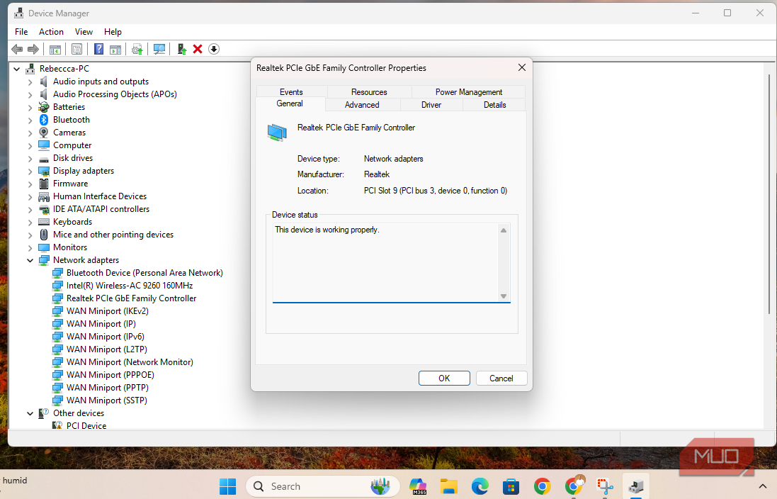 The Ethernet network adaptor