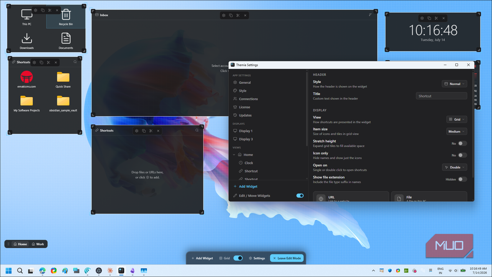 Themia desktop edit option on Windows 11