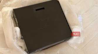 Top of the HP Z6 G4 workstation case wrapped in plastic and foam padding