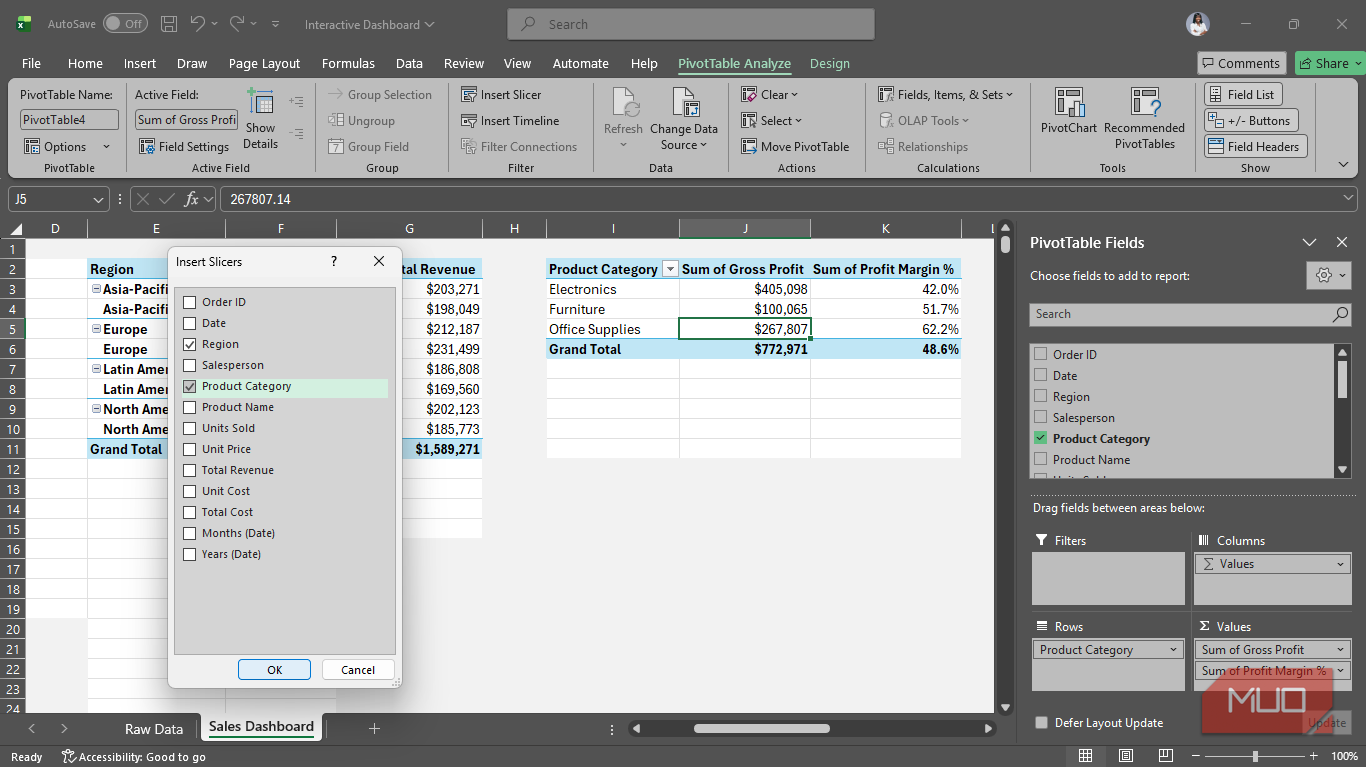 I turned a plain Excel pivot table into an interactive dashboard in ...