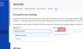 Updating encryption algorithm for Bitwarden
