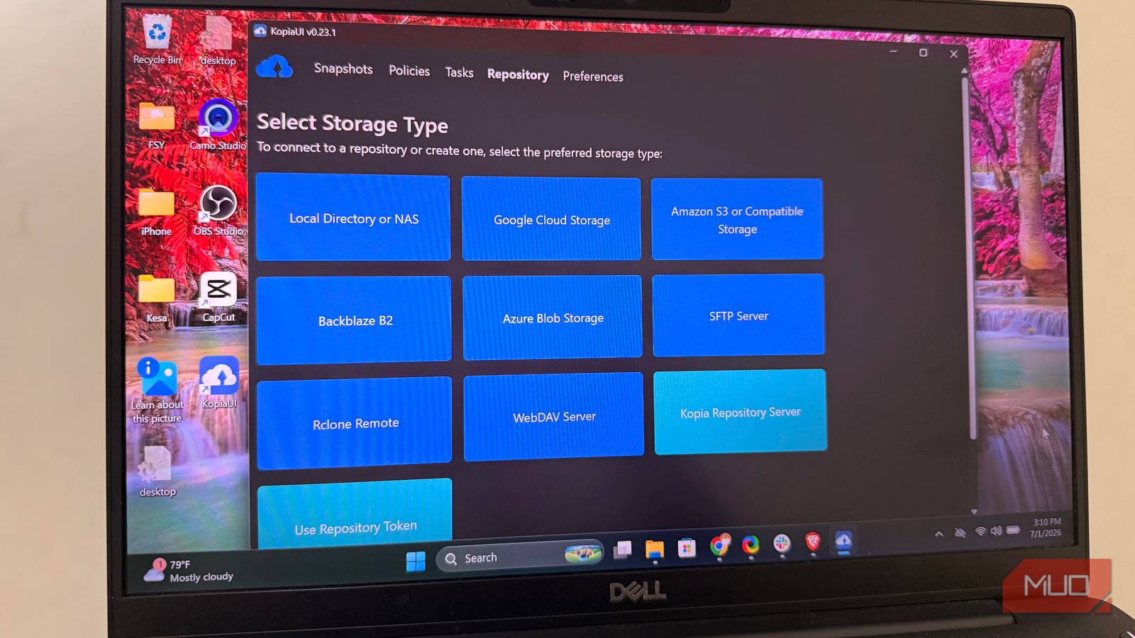 Using Kopia on WIndows