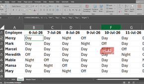 Using the MOD function in Excel to build a shift scheduler.