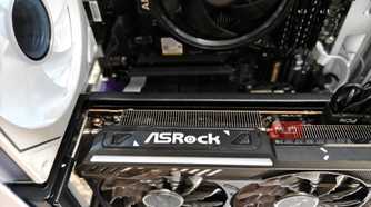 A vertical GPU mount in action