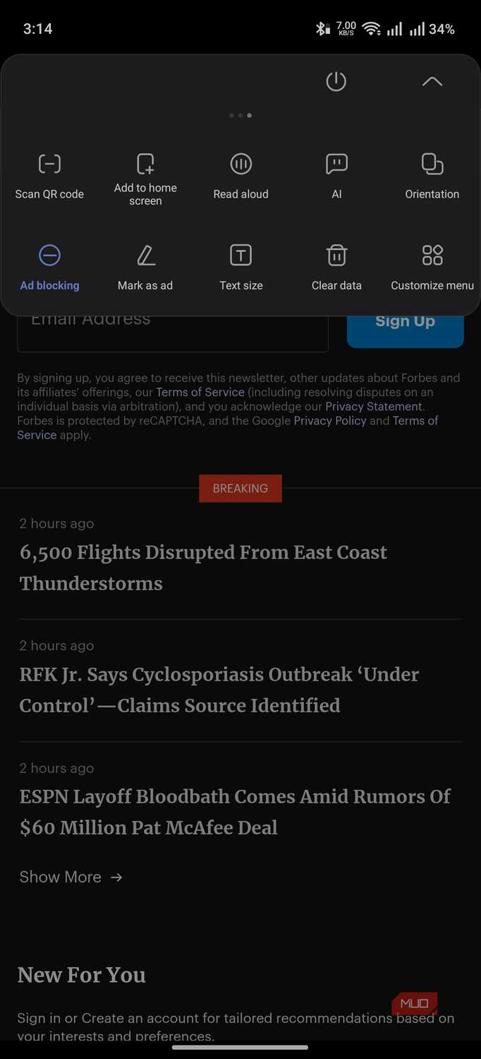 Via Browser running with AdBlocker enabled