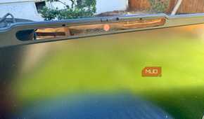 Webcam with privacy shield closed