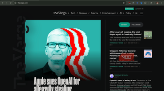 website after enabling the extension