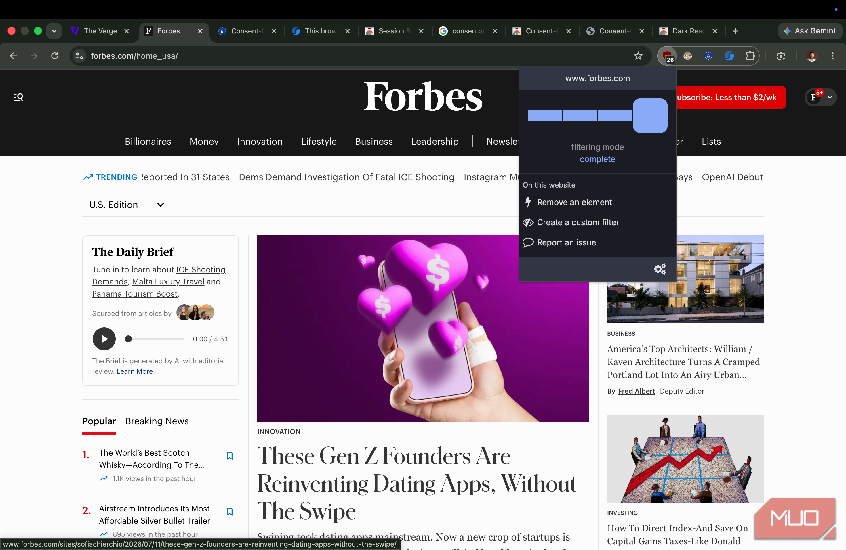 website after using uBlock Origin Lite