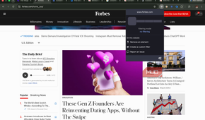 website with displaying advertisements before using uBlock Origin Lite