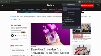 website with displaying advertisements before using uBlock Origin Lite