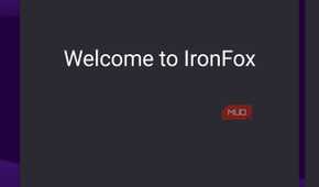 Welcome screen for the IronFox mobile app