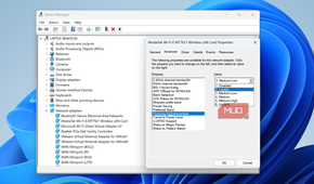Wi-Fi adapter roaming setting in device manager