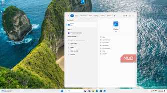 Windows 11 Search Menu Photos App Results Coastal Cliffs Background