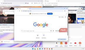 Windows 11 running five test browsers for benchmarking