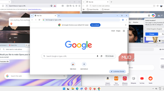 Windows 11 running five test browsers for benchmarking