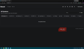 Windows Server with Beszel ready to add a new system