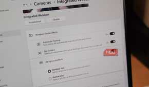 Windows Studio Effects panel in the settings of a Copilot+ PC.