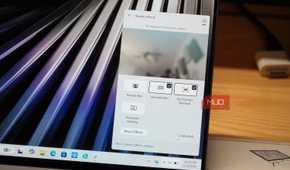 Windows Studio Effects panel in the quick settings of a Copilot+ PC.