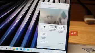 Windows Studio Effects panel in the quick settings of a Copilot+ PC.