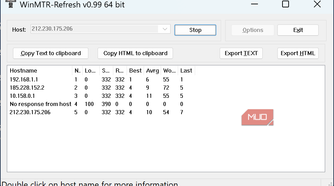 winmtr test after running speedtest with data spike