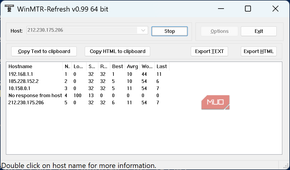 winmtr test start
