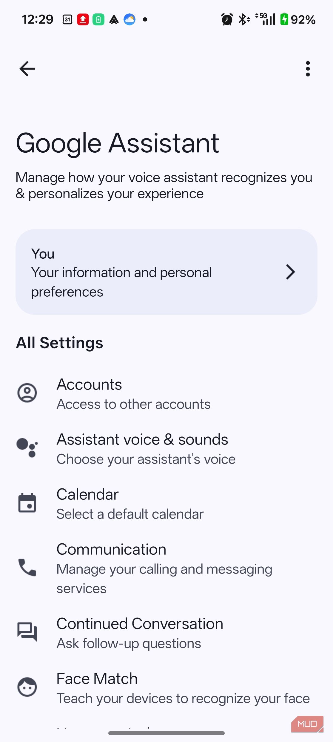 You information button