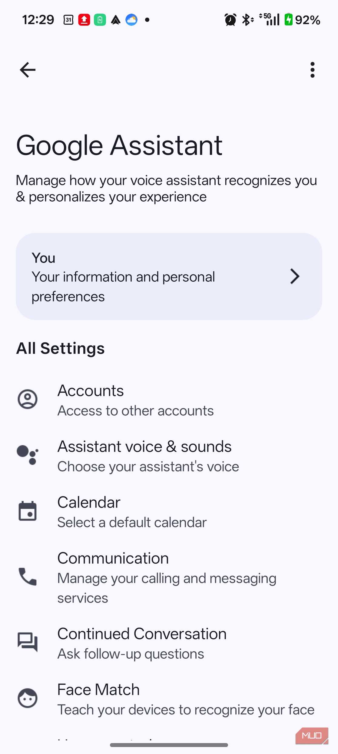 You information button
