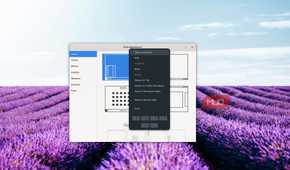 Zorin Apperance window with the window menu open, showing options to move, resize, and manage the application window.
