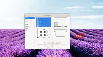 Zorin Apperance windows showing four desktop layout options, with the Windows-style layout selected