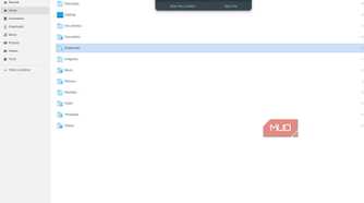 Zorin file manager showing a received video notification