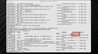 Running multiple containers from the same image.