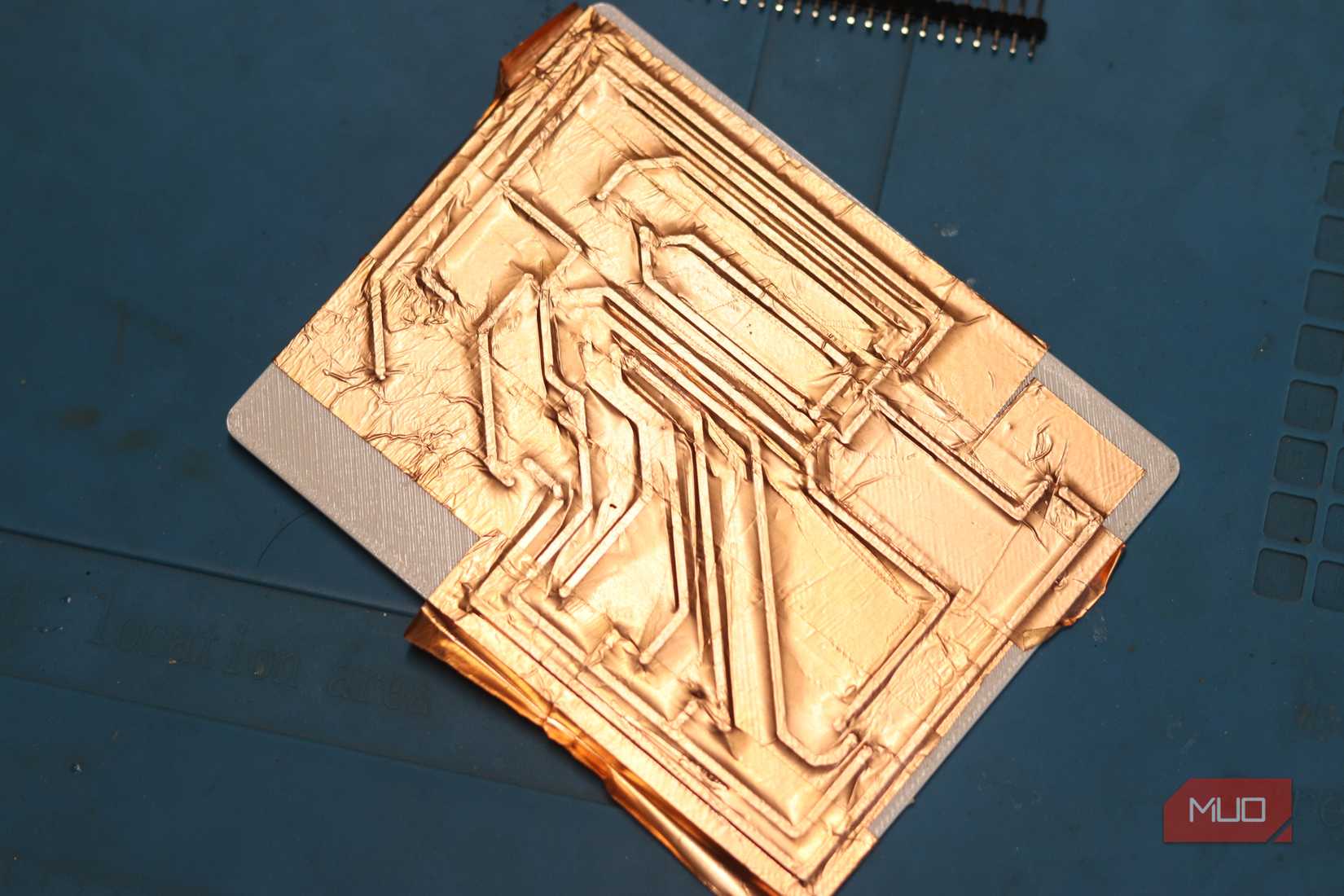 3D printed PCB with copper tape.