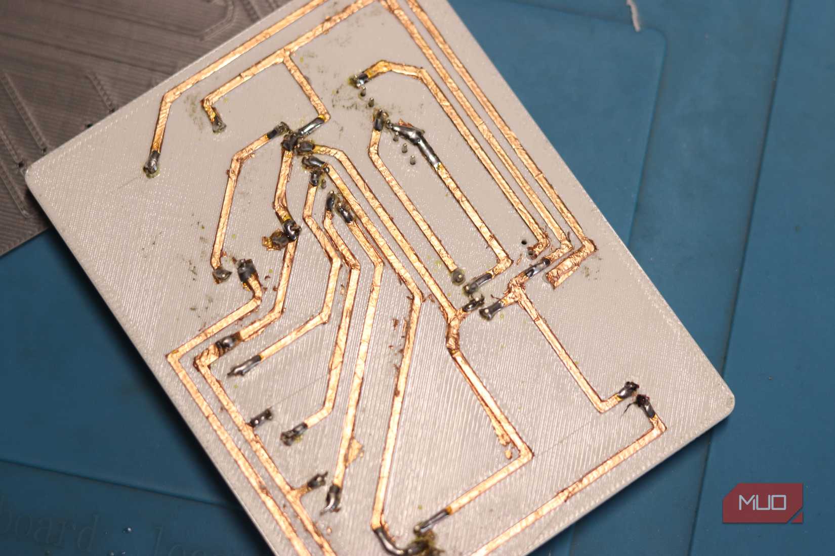 3D printed PCB with plastic traces.