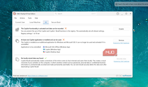 AI tab showing Copilot running in three separate forms
