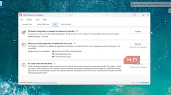AI tab showing Copilot running in three separate forms
