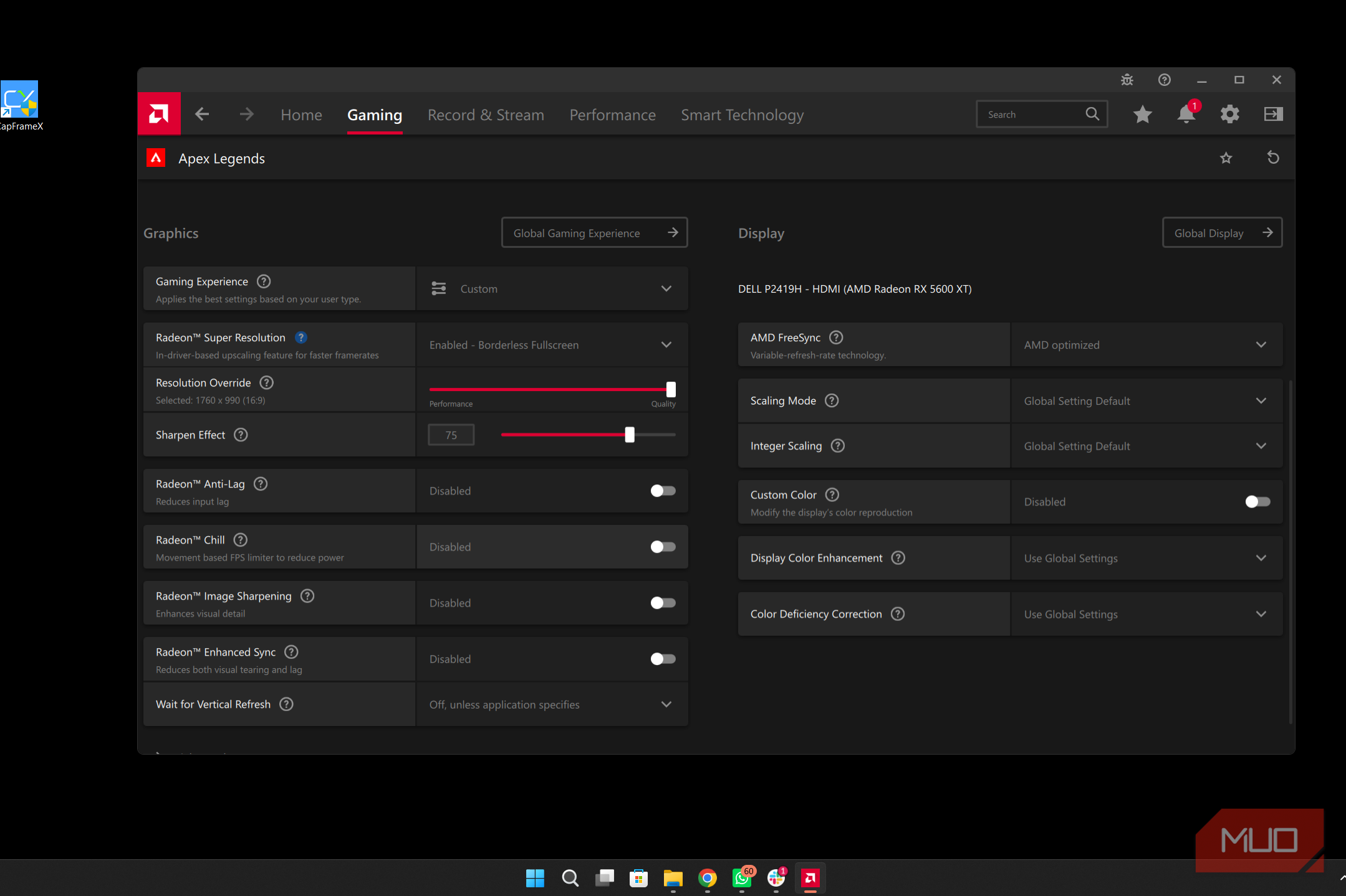 Radeon Boost enable