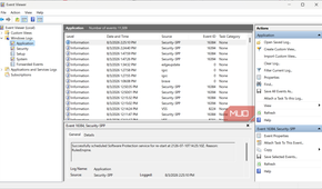 Application logs on Event Viewer