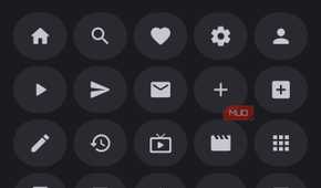 AsWidget Icon picker grid menu overlaid on the Edit Shortcut screen