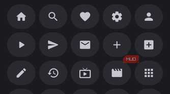 AsWidget Icon picker grid menu overlaid on the Edit Shortcut screen