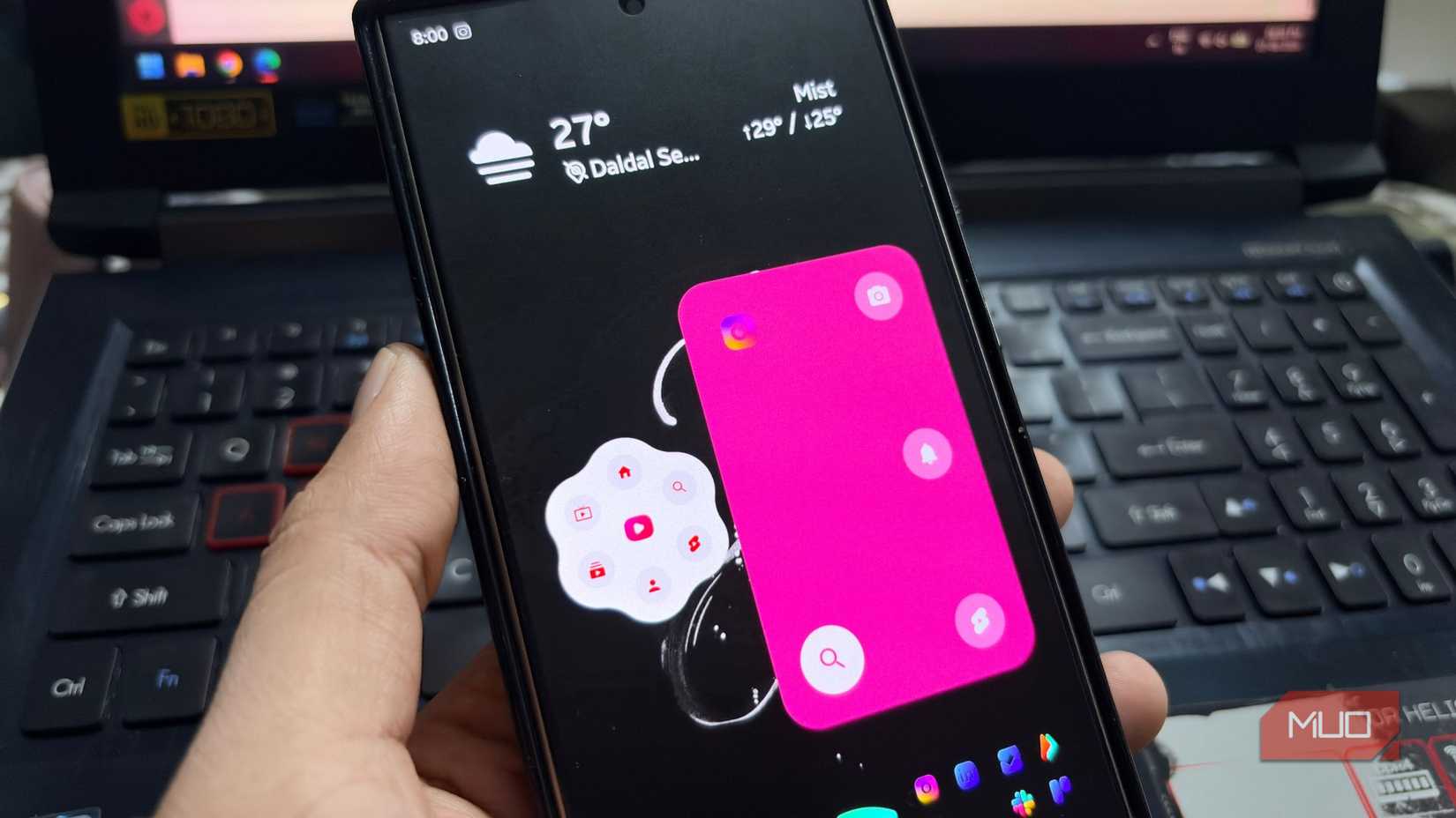 AsWidget widgets on an Android phone's home screen