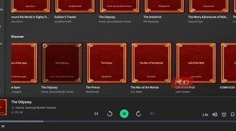 Currently playing file on Audiobookshelf.