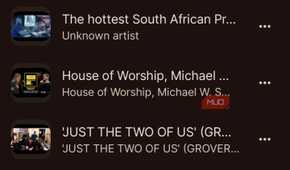 Auxio music player app showing albums list