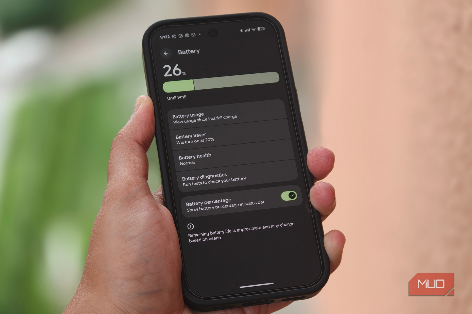 Battery section on Google Pixel 10 Pro