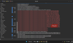 BleachBit showing a bunch of Access Denied error from Windows Defender Scan History in red color amidst other successful deletion.