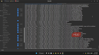 BleachBit in the process of cleaning the System data.