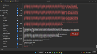 BleachBit completed the cleaning and showed 5.1 GB recovered and other completed and error results under the actual process.