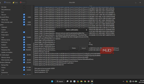 BleachBit showing a delete confirmation box to warn you before proceeding with the cleanup.