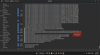 BleachBit showing a full preview from the selected files and what it would potentially recover if allowed to clean.