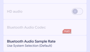 Bluetooth audio LDAC codec grayed out