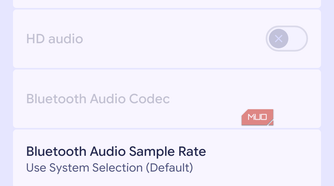 Bluetooth audio LDAC codec grayed out